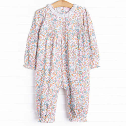 Teal Topiary Long Romper, Blue – Stitchy Fish