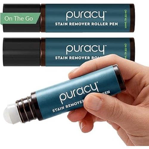 Puracy Stain Remover 3pcs, Natural Based Travel and Laundry Stain Cleaner for Clothes, Baby Essentials, Kids Stains, Oil and Fabric Spot Cleaner, Unscented (Stain Remover Pen, 10 ml (3-pack)