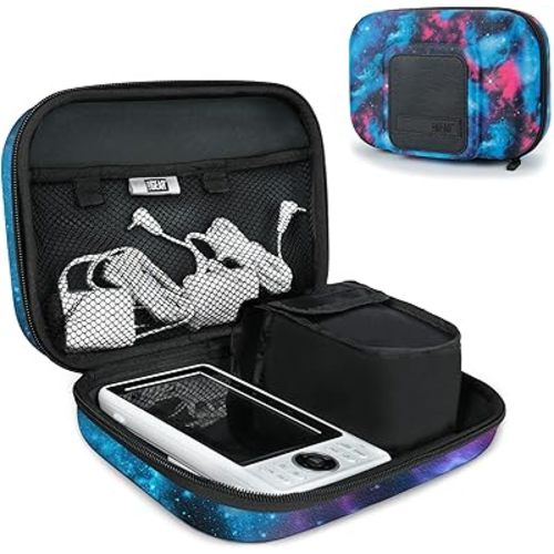 USA Gear Baby Monitor Carrying Case Fits Vtech VM819, VTech RM7766, HelloBaby 5" HB6550, Babysense, Eufy & More - Baby Monitor Travel Case with Scratch Resistant Lining, Inner Pouches (Galaxy)