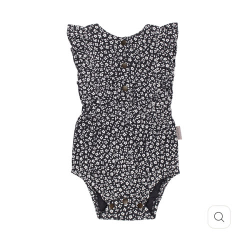 Chia Floral | Organic Muslin Ruffle Bodysuit – L'ovedbaby