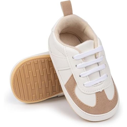Meckior Infant Baby Girls Boys Canvas Shoes Soft Sole Toddler Slip On Newborn Crib Moccasins Casual Sneaker Austin Boy's Flat Lazy Loafers First Walkers Skate Shoe