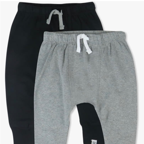 HonestBaby Unisex-Baby Multipack Honest Pants Joggers Pull on 100% Organic Cotton for Infant Baby and Toddler, Boys, Girls, Unisex