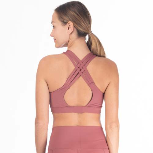 Chloe 3 Running Nursing Sports Bra (Dusty Rose)