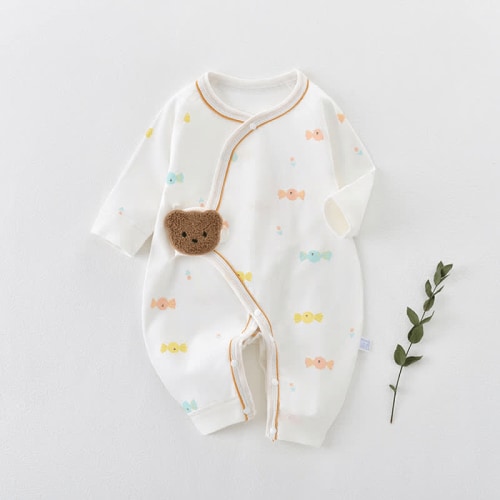 Baby Newborn Bear Velcro Kimono Romper (3-6 mo)