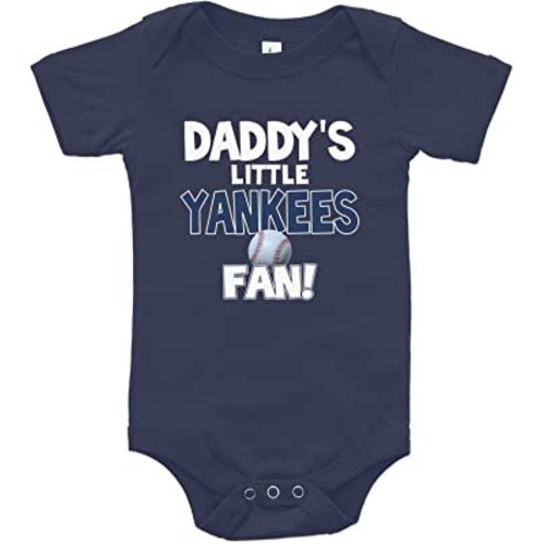 NanyCrafts Baby's Daddy's Little Yankees Fan Bodysuit, Baby Yankees Fan