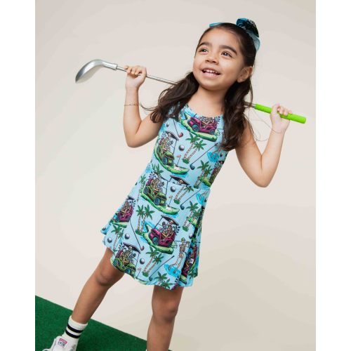 Part-Tee Till You Drop Sleeveless Twistback Dress