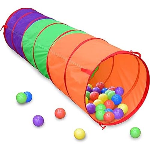 Kids Play Tunnel Tent for Toddlers, Colorful Pop Up Crawl Tunnel Toy for Baby or Pet, Collapsible Gift for Boy and Girl 6 Foot Play Tunnel Indoor and Outdoor Game