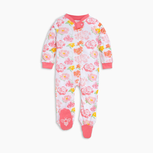 Burt's Bees Baby Organic Sleep & Play Footie Pajamas - Rosy Spring, 3-6 Months