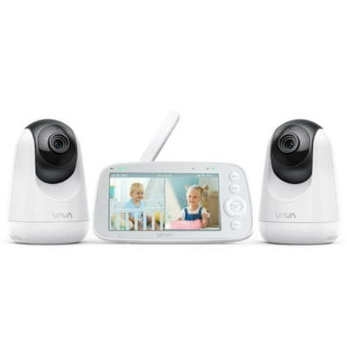 VAVA 5" 720P HD Baby Monitor with 2 Cameras, Night Vision, Zoom/Pan/Tilt, 2-Way Audio, White-New - Walmart.com