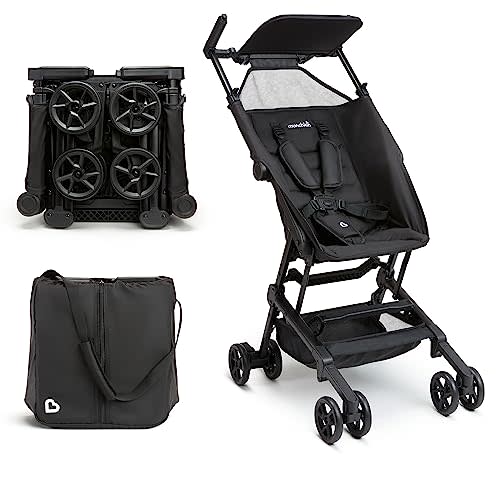 Munchkin Sparrow Travel Baby Stroller for Babies and Toddlers, Ultra Compact and Lightweight, Great for Airplane and Everyday Car Trips, Black