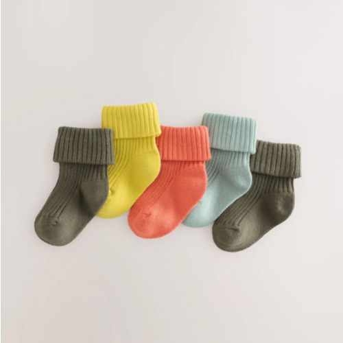 Buy Autumnal Bright Roll Top Baby Socks 5 Pack from Next USA