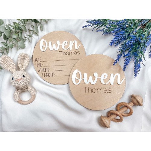 Custom Baby Arrival Sign, Baby Announcement Sign for Hospital, Baby Name Sign With Birth Stats, Baby Name Reveal, Personalized 3D Baby Sign