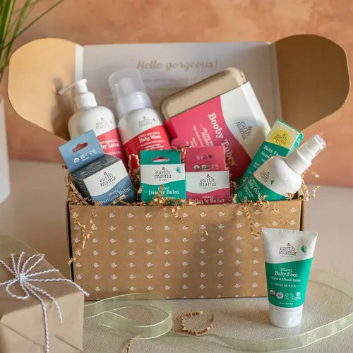 Earth Mama Organics - Mama & Baby Collection, Postpartum and Baby Skin Essentials Set