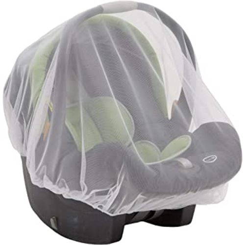 Delta Children Mosquito Net for Infant Car Seats, Infant Strollers and Bassinets | Breathable with Elastic Netting for Easy fit | White