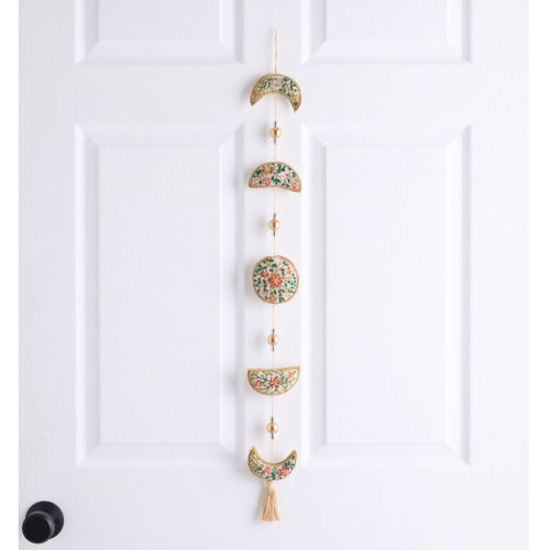 Felt Floral Moon Phases Hanging Decor