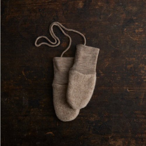 Peep Baby Mittens - Merino Wool Fleece - Driftwood