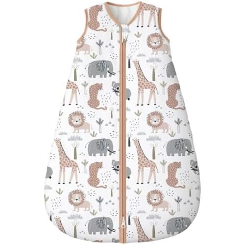Yoofoss Baby Sleep Sack 6-12 Month 1.5TOG 100% Organic Cotton 2-Way Zipper