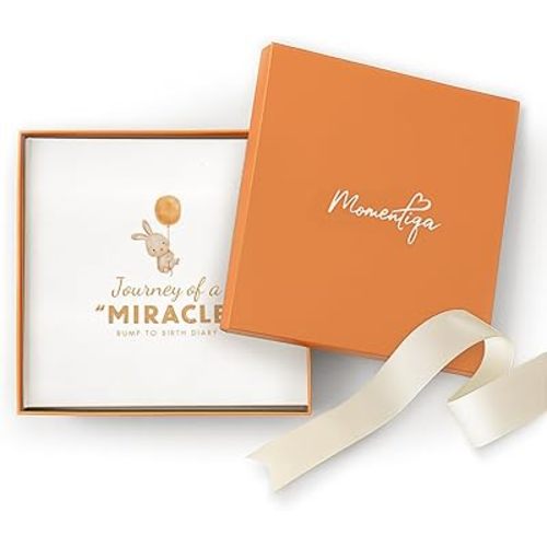 Pregnancy Journal for First Time Moms 2025, Baby Memory Book Baby Shower Item with Photo Album, Footprint Kit Included, Scrapbook Milestones, Trimester Tracker for Expecting Moms from Bump to Birth