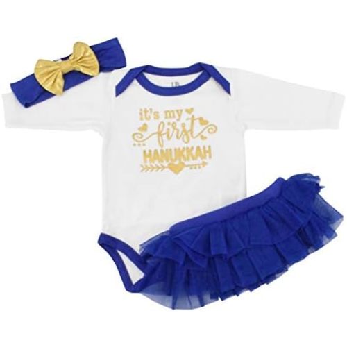 Baby Girls 2pc Outfit Set Long Sleeve Bodysuit with Tutu Skirt