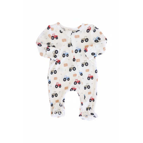 Little Farmer Bamboo Waffle Zipper Footie