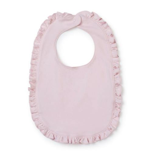 Ruffled Edge Pima Cotton Bib Light Pink