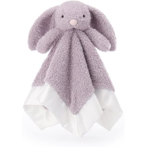 Apricot Lamb Purple Bunny Soft Loveys for Babies, Security Blanket for Baby Boy and Girl, 14x14 Inches for Infant and Toddlers