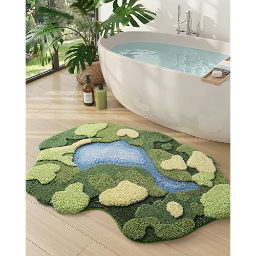 Moss Green Oval Rug