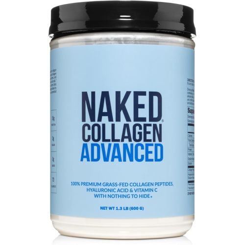 NAKED Collagen Peptides Protein Powder, 60 Servings, Pasture-Raised, Unflavored Grass-Fed Hydrolyzed Collagen Supplement, NSF Certified, Paleo Friendly, Non-GMO, Keto, Gluten Free, 20oz