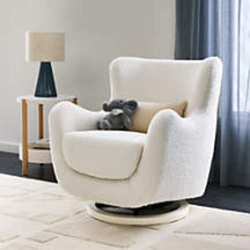 Babyletto x Nursery Works Solstice Ivory Boucle Nursery Glider Chair