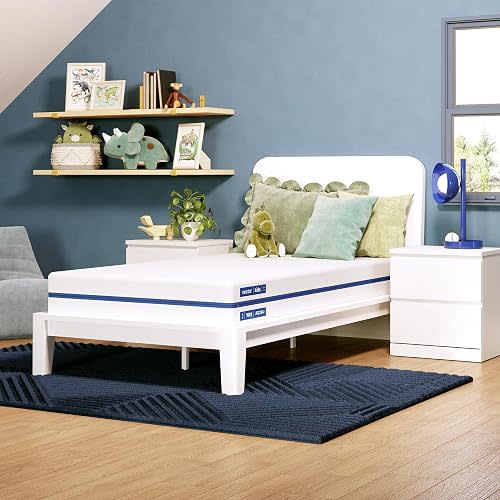 Nectar Kids Twin Mattress 8” - 2-Sided Design for Growing Children Ages 3-12+ - Pressure Relieving Memory Foam - Fiberglass Free - 365 Night Trial - Mattress in a Box