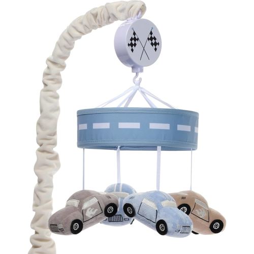 Lambs & Ivy Little Racer Musical Car/Transportation Baby Crib Mobile Soother Toy