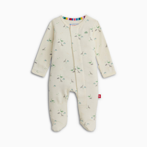 Magnetic Me Organic Cotton Magnetic Footie - Tiny Diny, 0-3 M