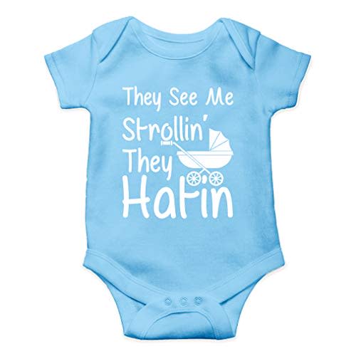 AW Fashions They See Me Strolli' They Hatin Bodysuit Newborn Boy Outfits Cute Romper Baby Girl Clothes