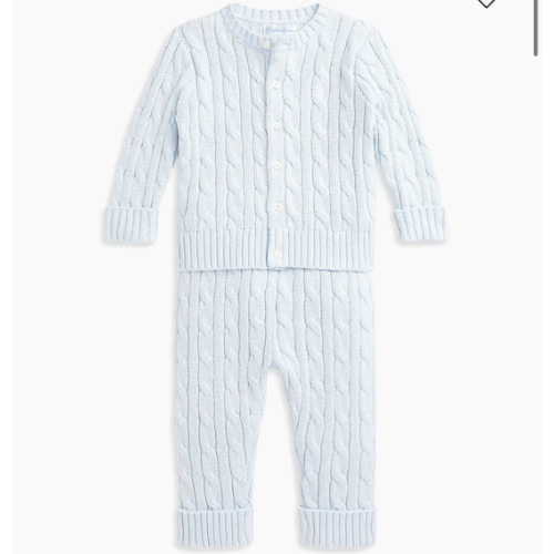 Polo Ralph Lauren Baby's Cable-Knit Cardigan & Pants Set | Saks Fifth Avenue