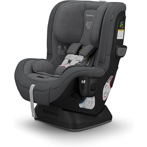 UPPAbaby Rove Convertible Car Seat - 2-in-1 Rear + Forward Facing - Quick + Secure 3-Step Install - Intuitive Safety Technology + Comfort Features - Cup Holder Included-Greyson(PureTech Grey Mélange)