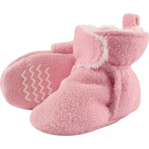 Hudson Baby Unisex Baby Cozy Fleece and Faux Sherpa Booties