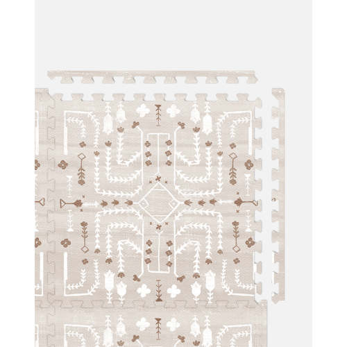 Play Mat / 4x6 / Oatmeal Floral Persian