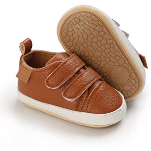 Clowora Baby Boys Girls Shoes Non-Slip Rubber Sole Sneakers Infant First Walking Toddler Crib Shoes Newborn Loafers Flats.