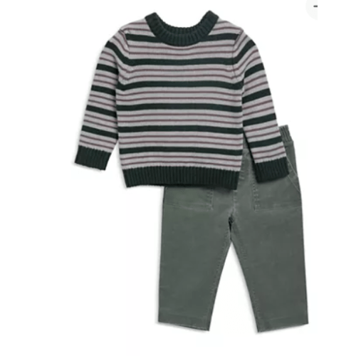 Boys' Forest Fun Striped Sweater & Pants Set - Baby
