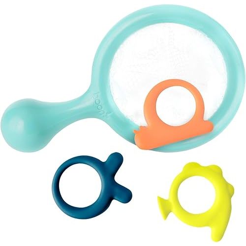 Boon Water Bugs Floating Bath Toys - Includes Net and Three Bug Bathtub Toys - Toddler Stocking Stuffers - Toddler Sensory Toys Promotes Fine Motor Control - Mint - Ages 10 Months and Up