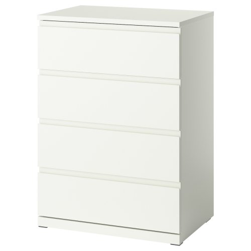 STORKLINTA 4-drawer chest - white/anchor/unlock-function 70x48x98 cm (27 1/2x18 7/8x38 5/8 ")
