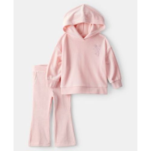 Baby Girls Ballerina Hoodie & Flared Pants, 2 Piece Set