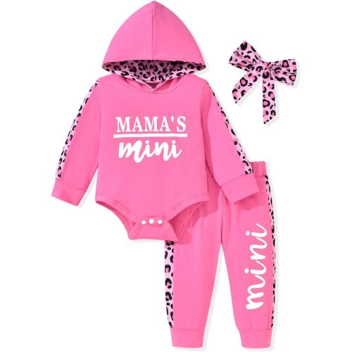 Baby Girl Long Sleeve Infant Hoodie Romper Pants Outfit
