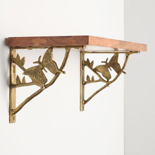 Antique Bronze Butterfly Mix & Match Shelf Brackets 2 Pack