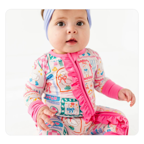 Gilly Goose Ruffle Convertible Romper
