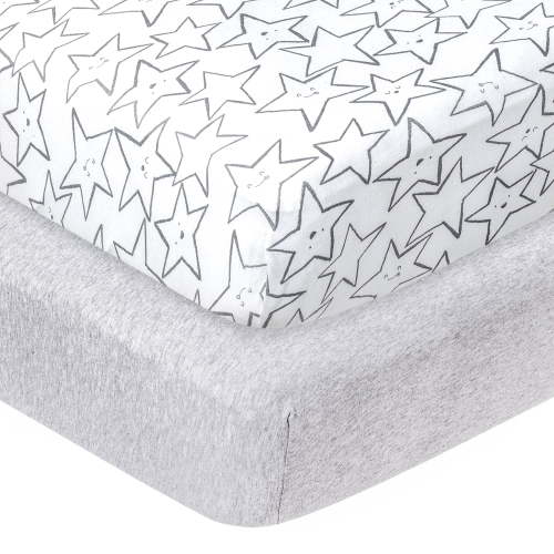 Little Star 100% Cotton 2 Pack Boys Fitted Crib Sheets