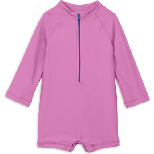 Baby One-Piece Rash Guard, Bright Lilac - Primary | Maisonette