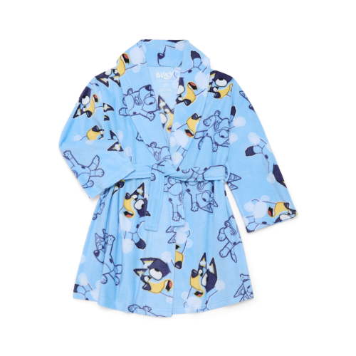 Bluey Toddler Boys or Girls Fleece Bathrobe Pajamas, Sizes 2T-5T