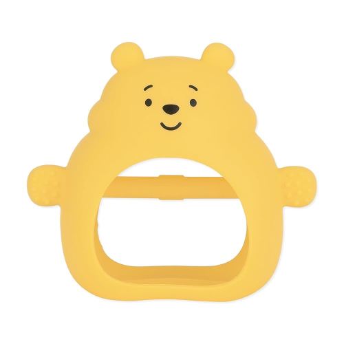 Bumkins Disney Baby Silicone Undroppable Teething Mitt, Freezer Toy Teether Keys, Soft Flexible Platinum Silicone Pacifier to Chew, Cool Teether Gum Relief, Essential Babies 3 Months, Winnie The Pooh