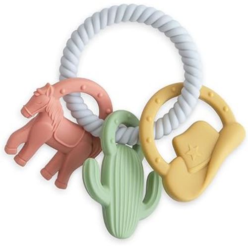mushie Silicone Western Teething Ring Toy